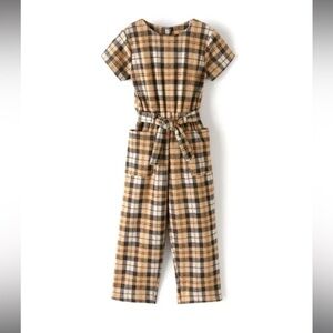 Zara kids plaid jumpsuit (13-14)